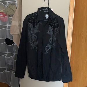 South Pole Long Sleeve Button Down Dress Shirt